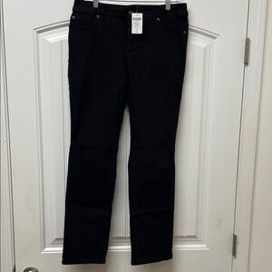Chico's So Slimming Slim Leg Black Jeans Size 1 (M/8) Short NWT